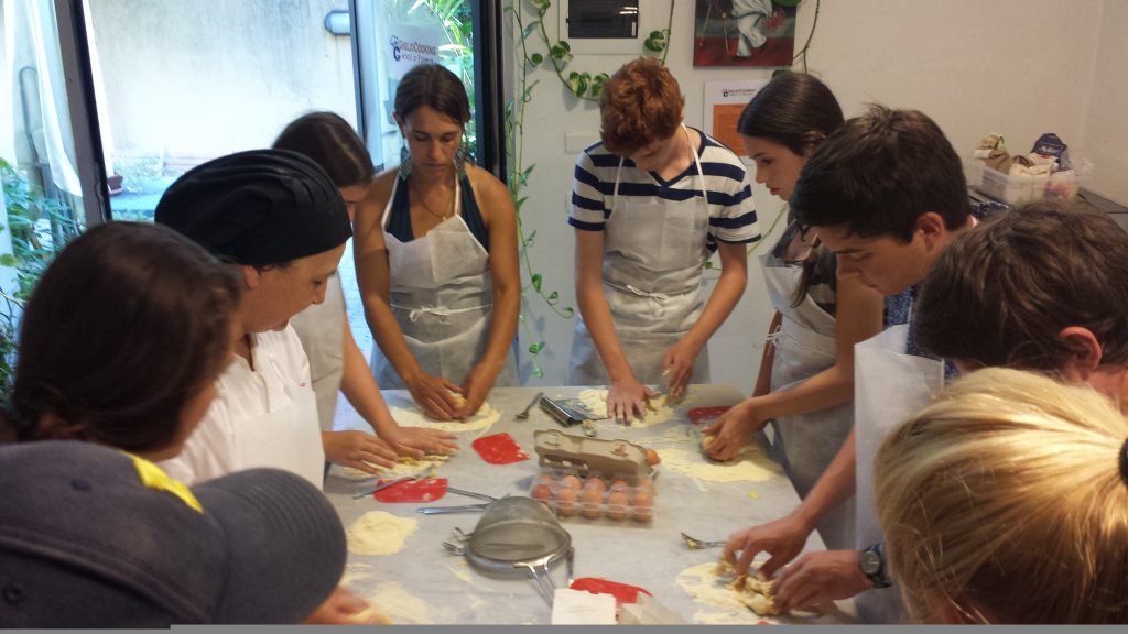 Rolling handmade pasta