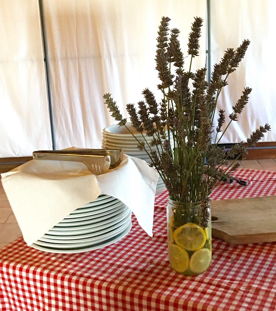 Serving Table for Cena Finale